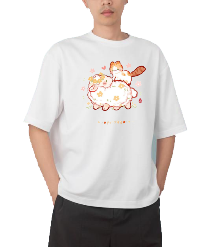 cat One Size t- shirt White 91