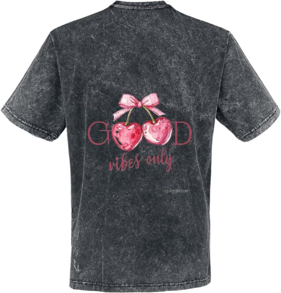 GOOD vibes only t- shirt One Size Washed Back 91