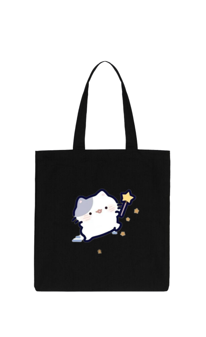 cat tote bag Black 92