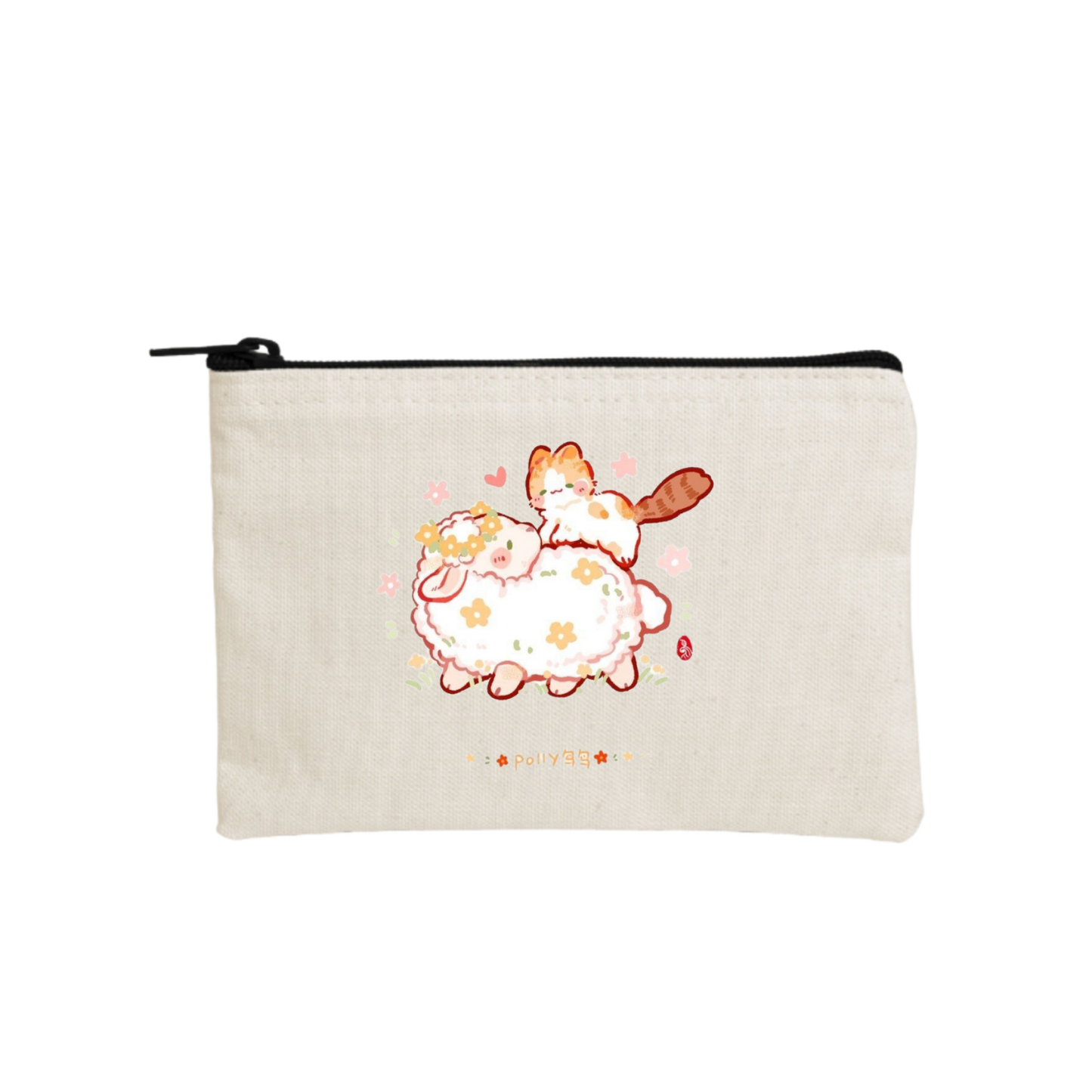 cat wallet pencil case Beige 92