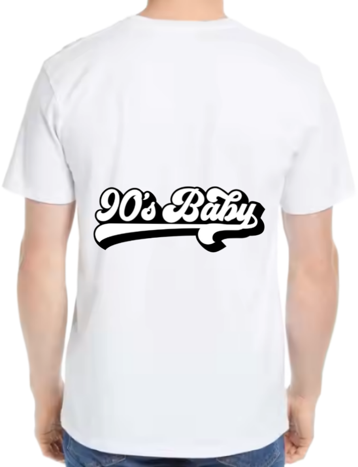 90's Baby t- shirt One Size White back 93
