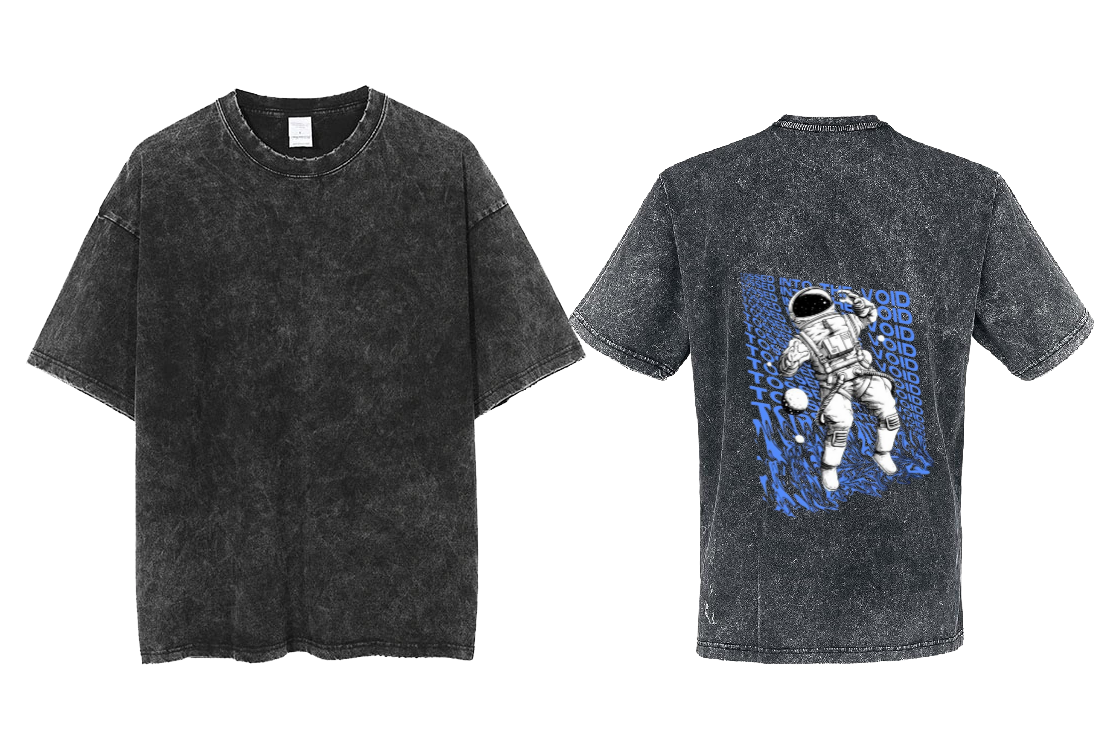 INTO THE VOID Back text One Size t- shirt Washed Back 70