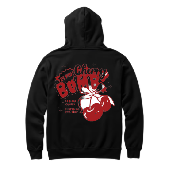 Cherry Bomb One Size hoodie Black Back 94