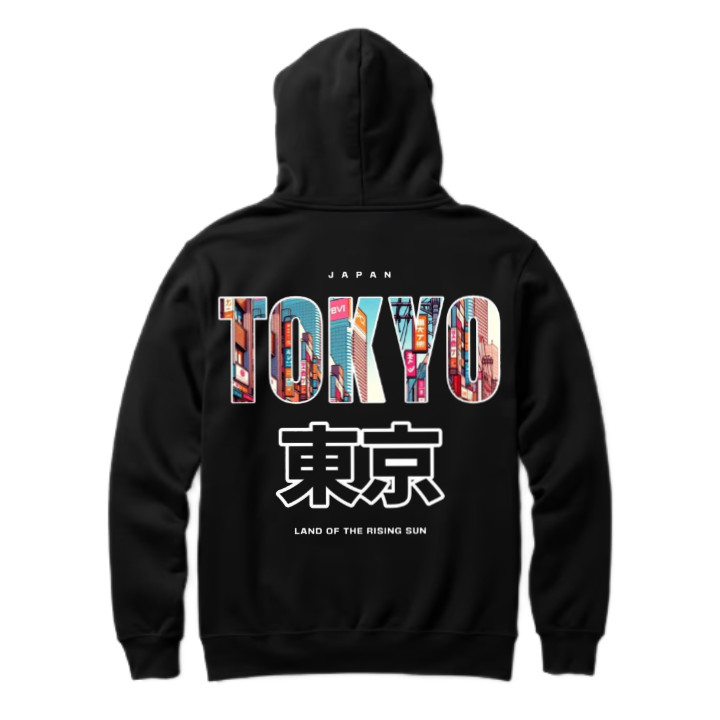 JAPAN Back text oversize hoodie back 95