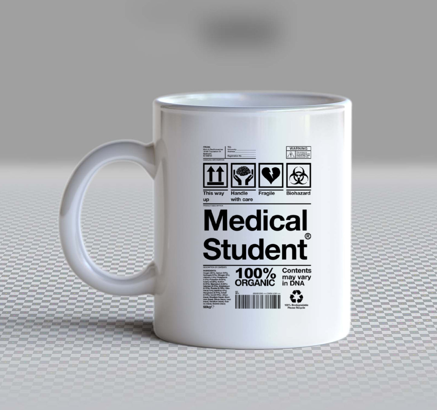 Medical Student Back text Mug 96
