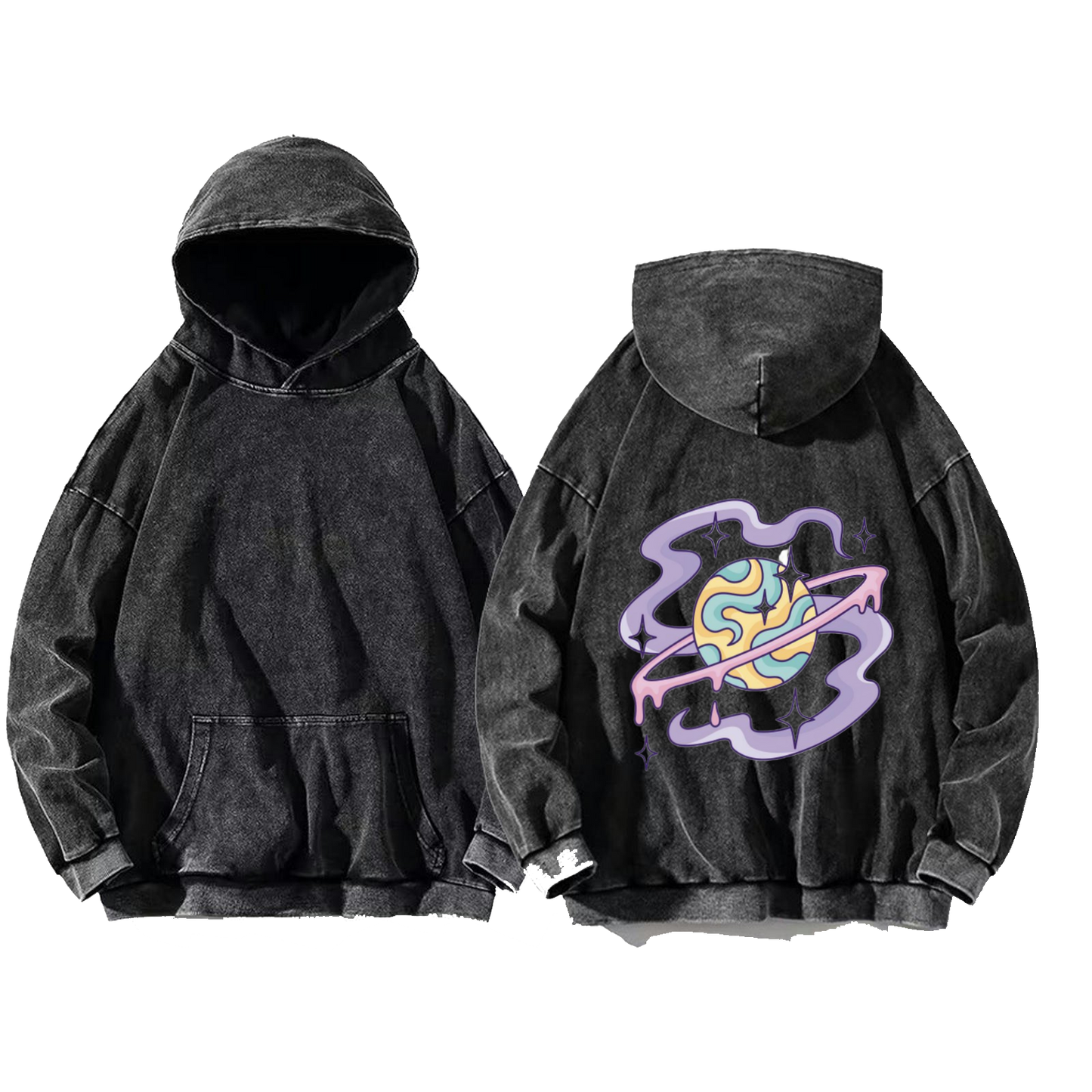 Trippy Space One Size hoodie Washed Back 78