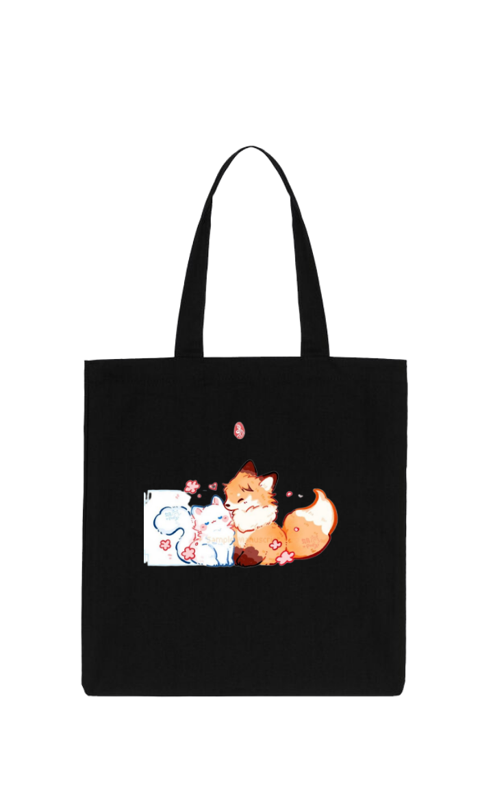 cat tote bag Black 97