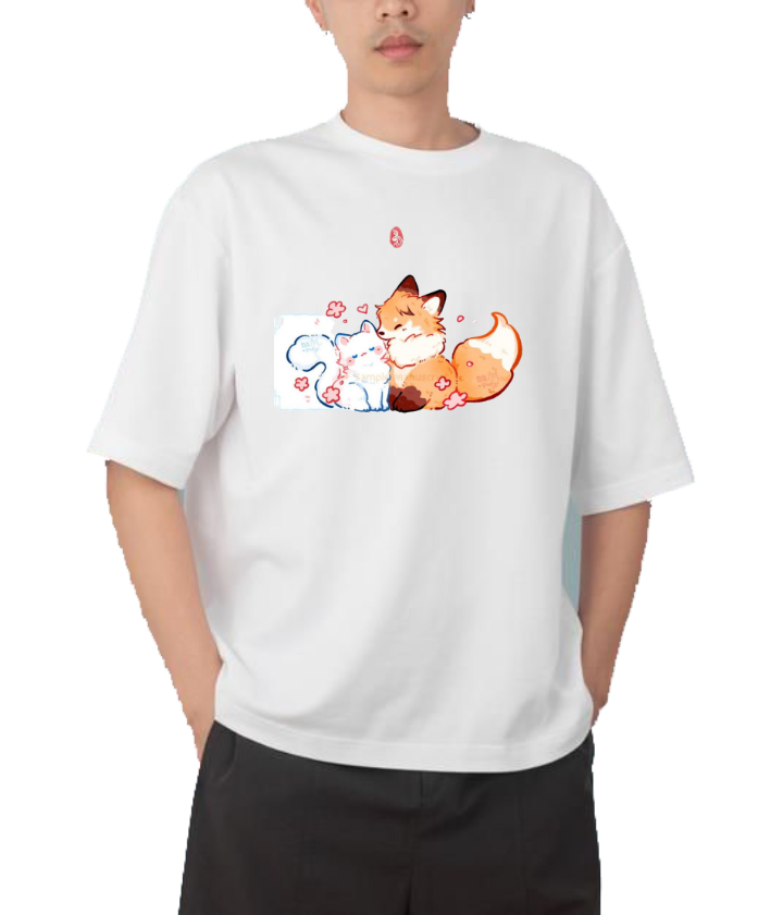 cat One Size t- shirt White 97
