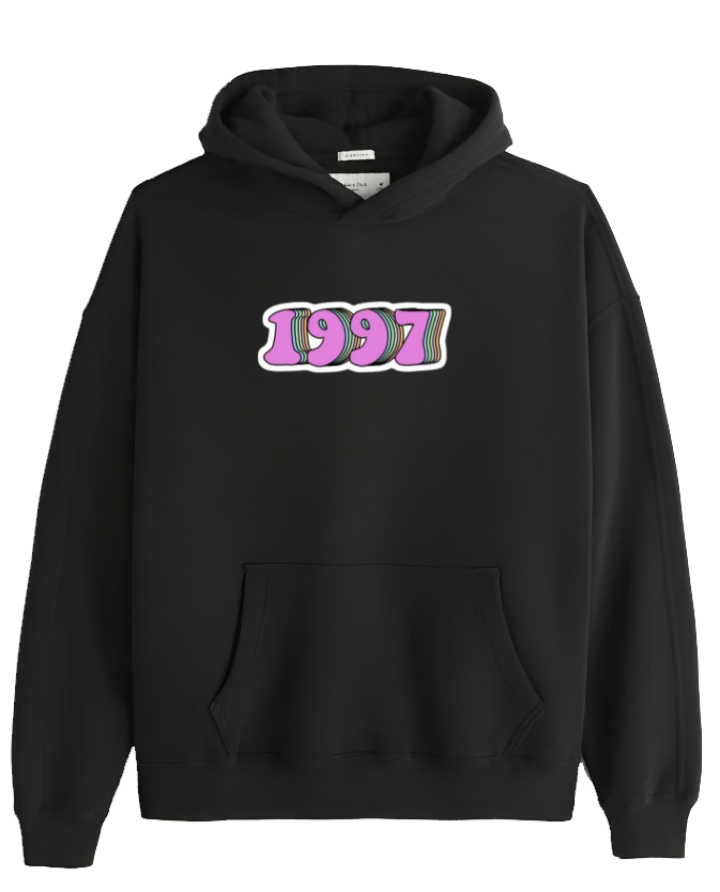 age Oversize Hoodie Black 1997