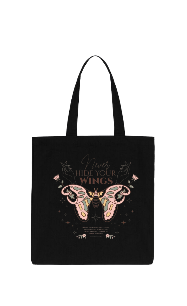 butterflies tote bag Black 9