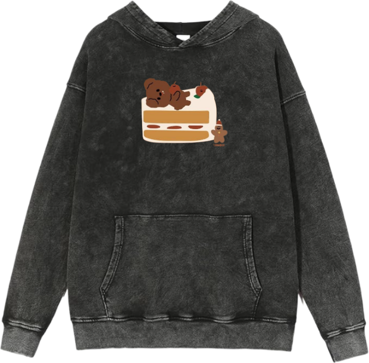 bear Oversize Hoodie Washed gray 9