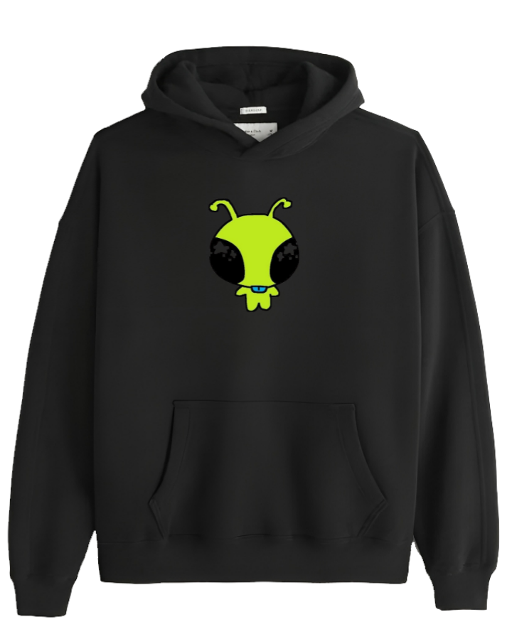 aliens Oversize Hoodie Black 9