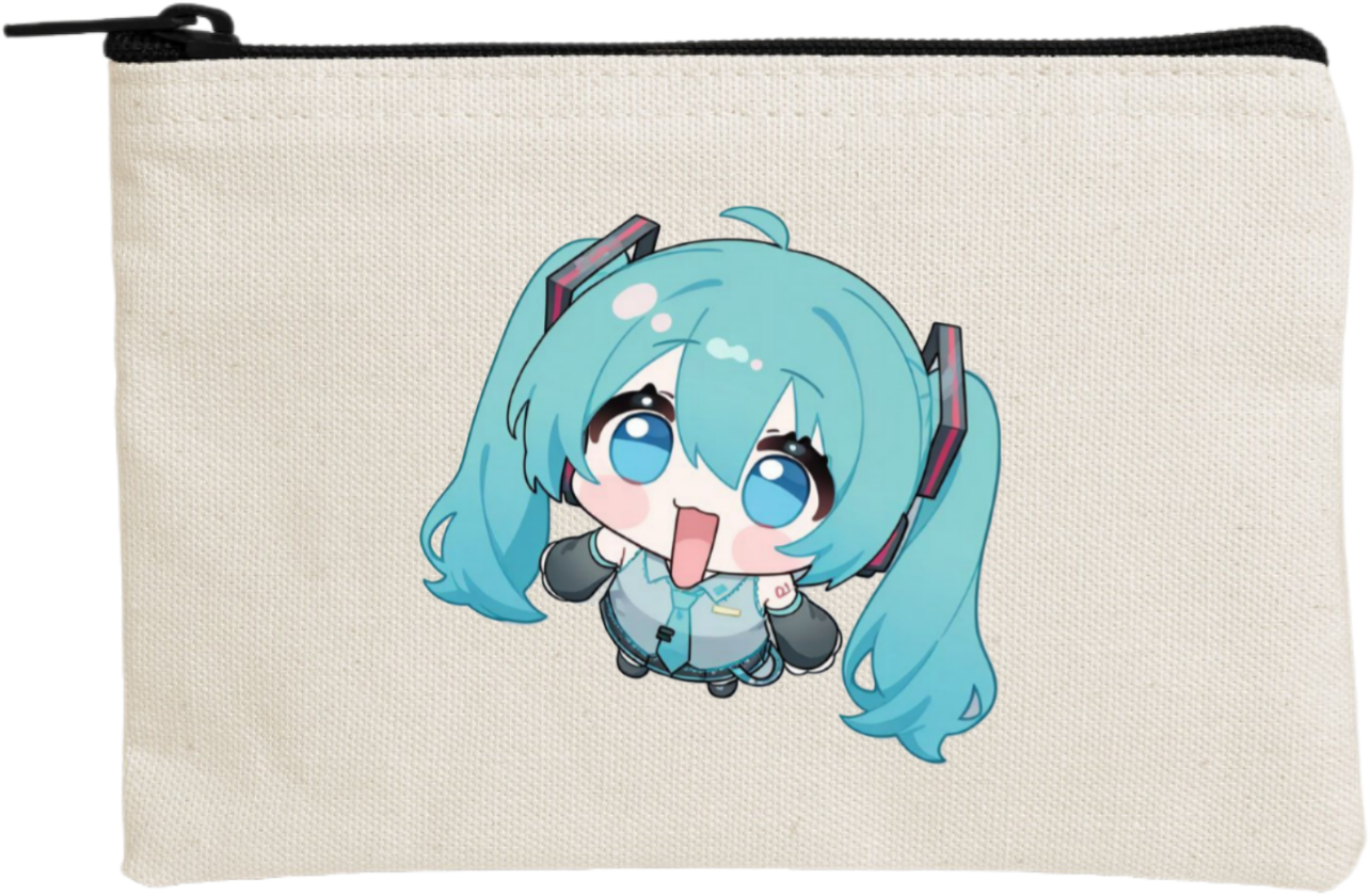 miku pencil case Beige 9