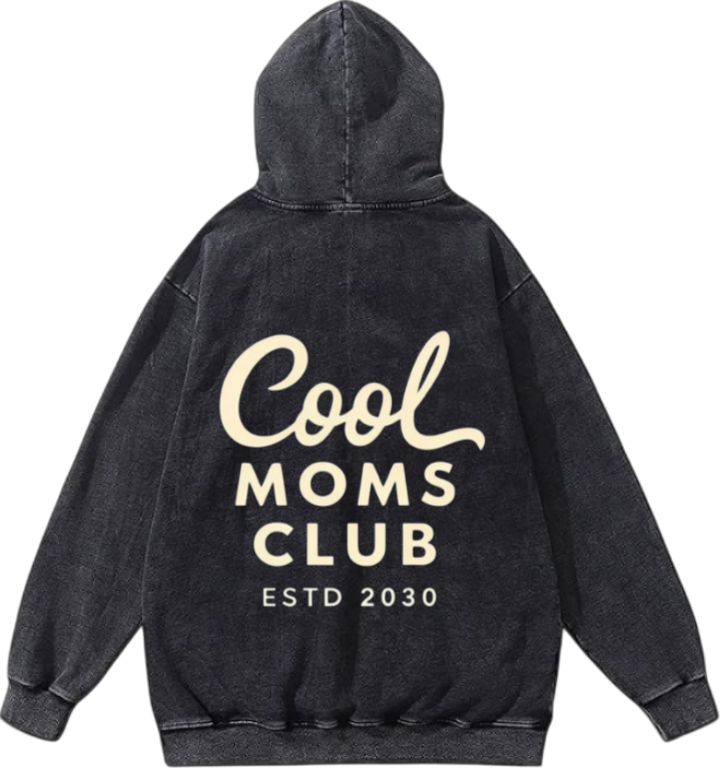Mom dad parents Oversize Hoodie Washed gray Back 9