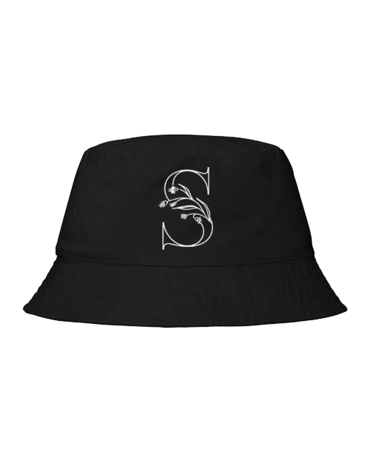 vector letter Bucket hat Fishman hat cap Black S 9