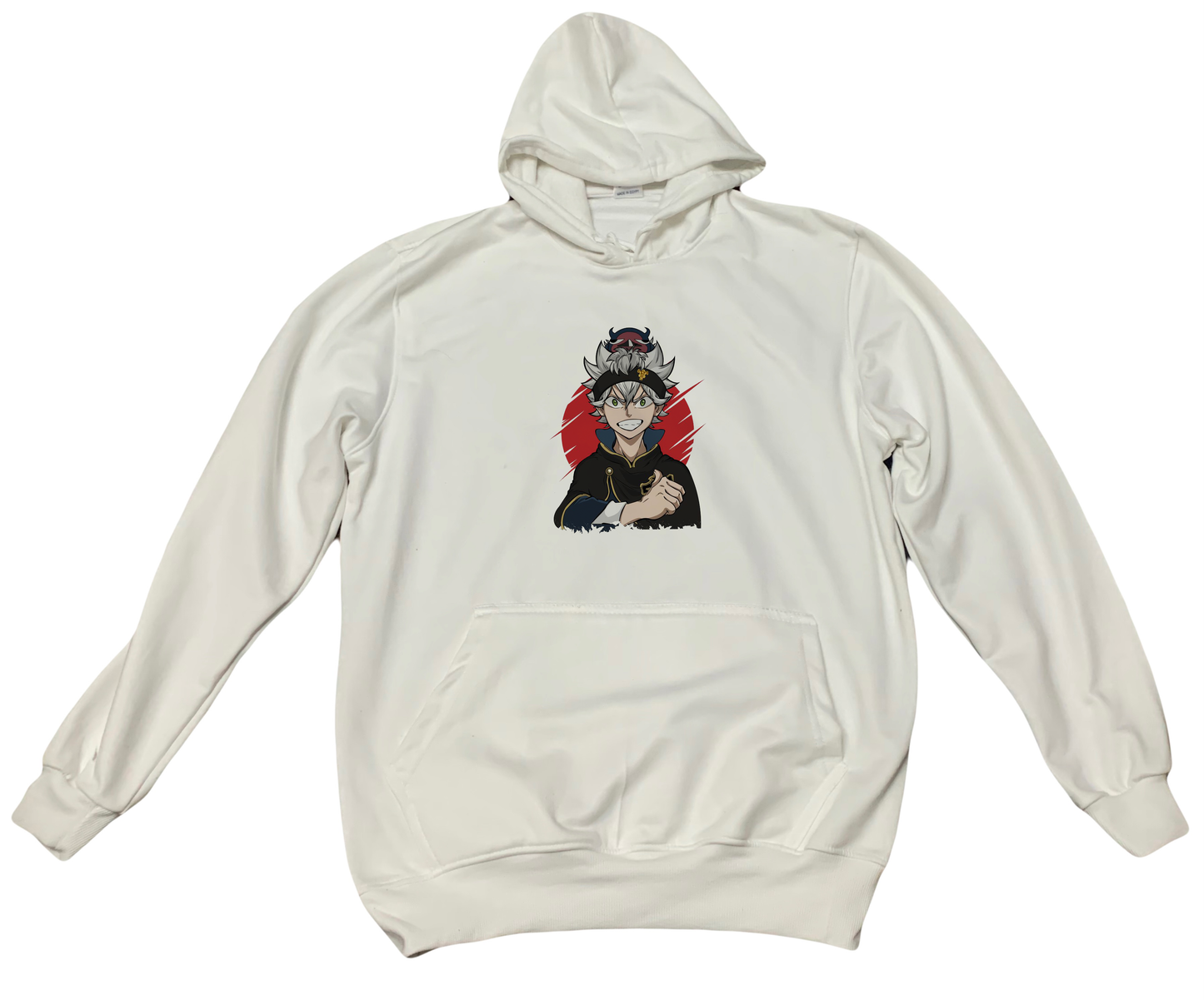 Black clover One Size hoodie White 9