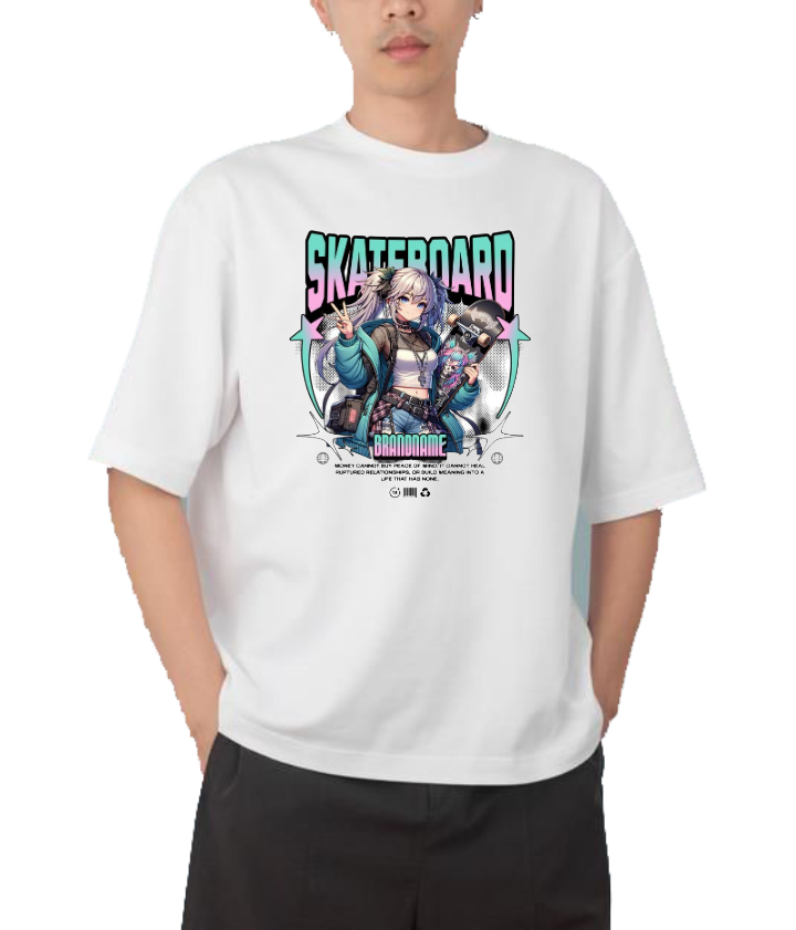 RANDOM ANIME GIRL t- shirt White 9
