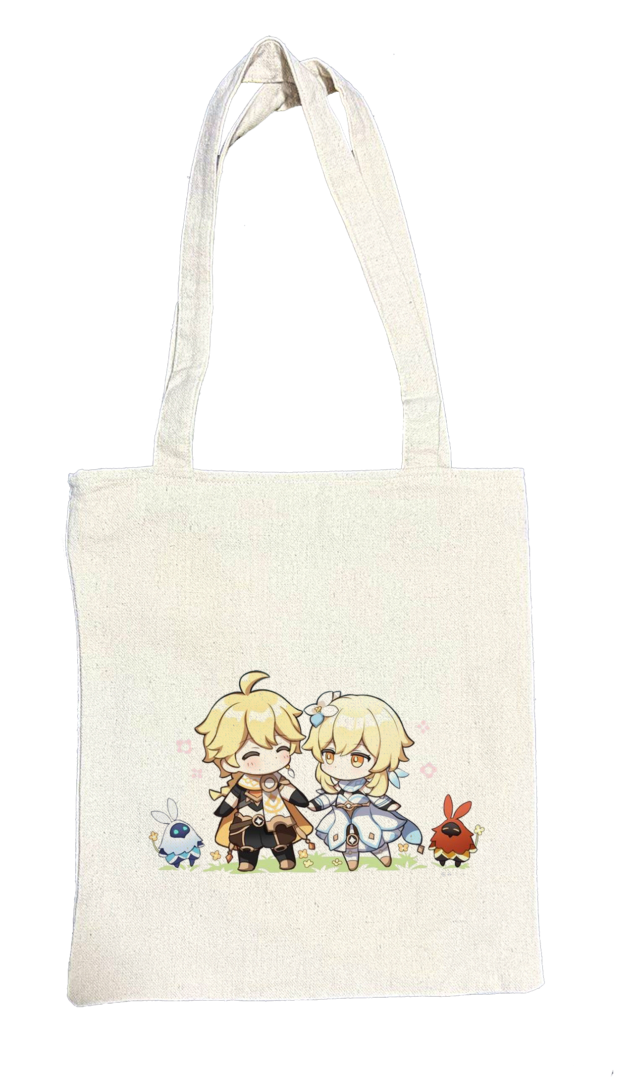genshin impact The Traveler Twins tote bag beige 9