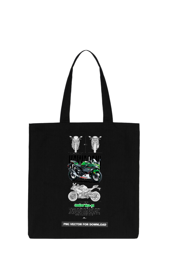 MOTOR CYCLE tote bag Black 9