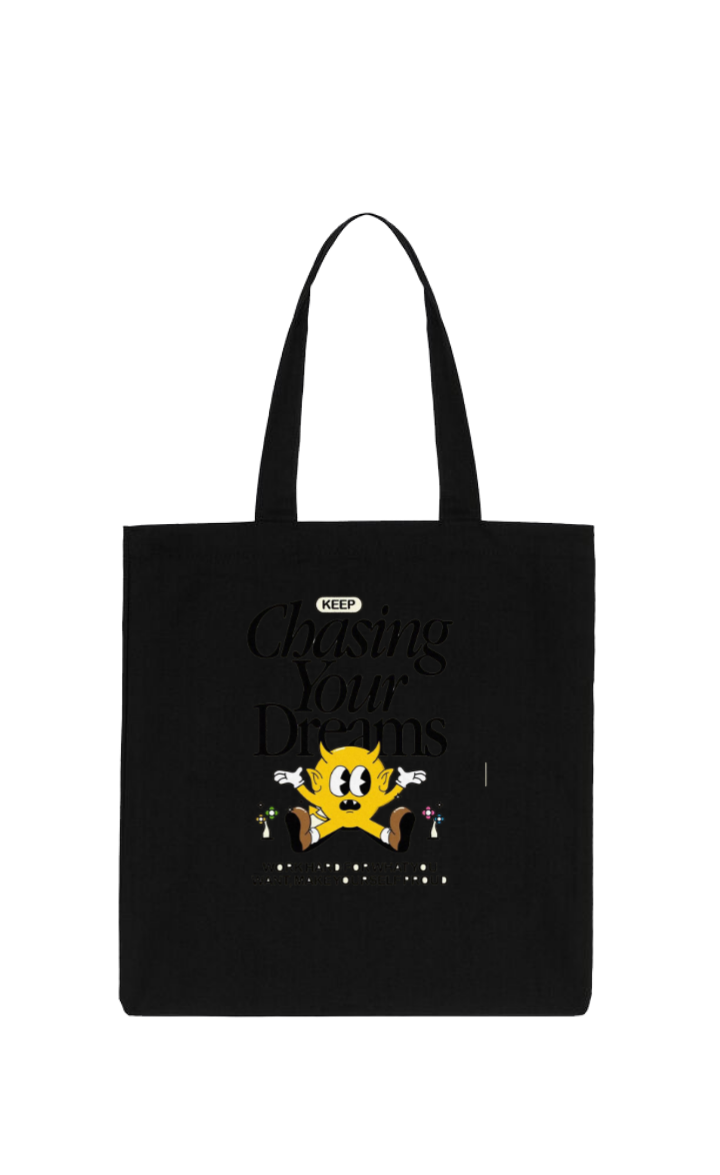 Chasing Your Dreims tote bag Black 139
