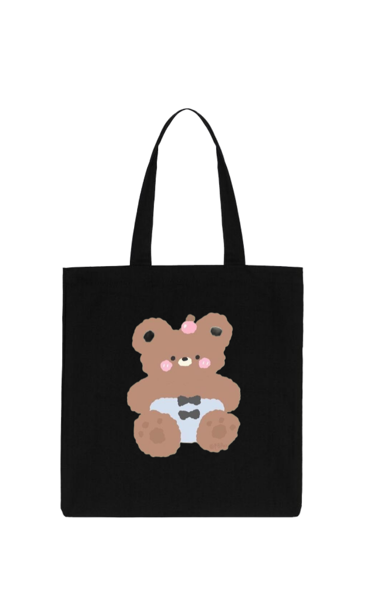 bear tote bag Black 9
