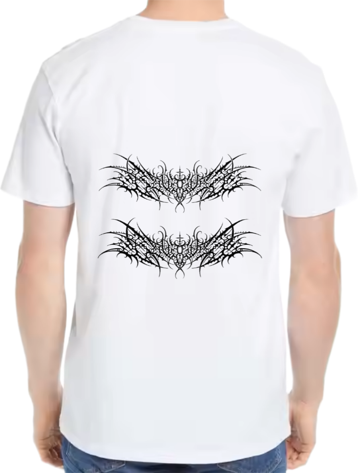 Goth Oversize t- shirt White Back 9