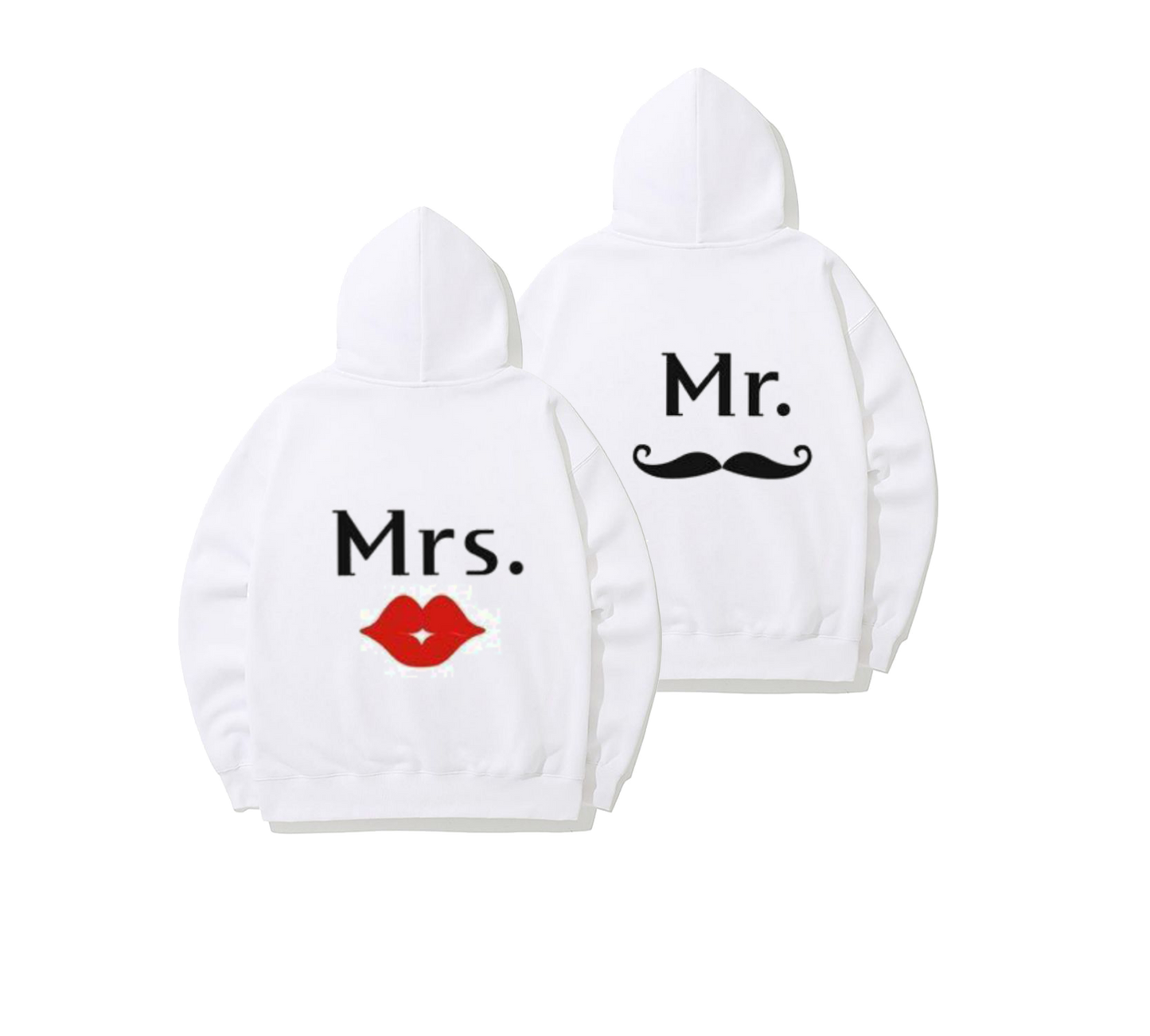 VaIentine coupIe Oversize Hoodie Cables White Back 9