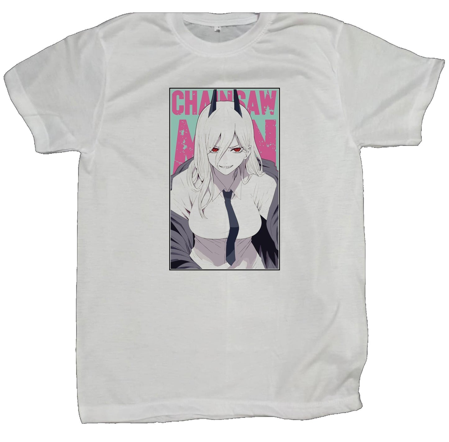 Chainsaw Man t- shirt fat White 9