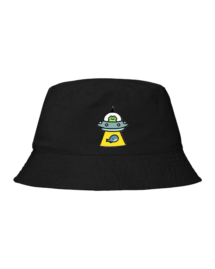 Frog Bucket hat Fishman hat cap Black 9
