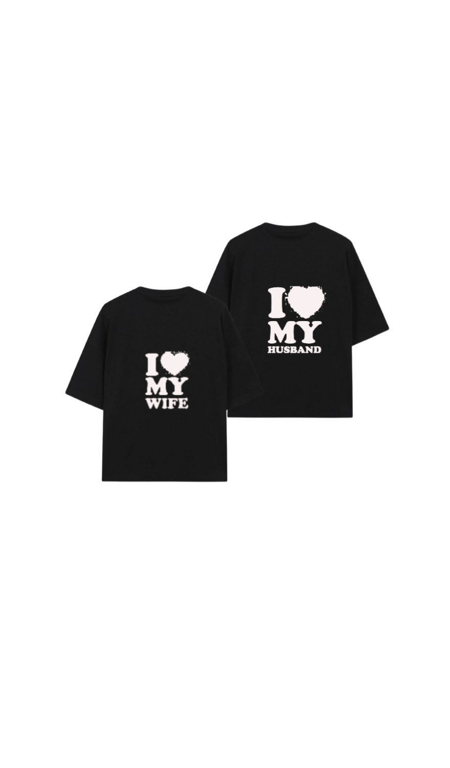 VaIentine coupIe t- shirt Black Cables Back 9