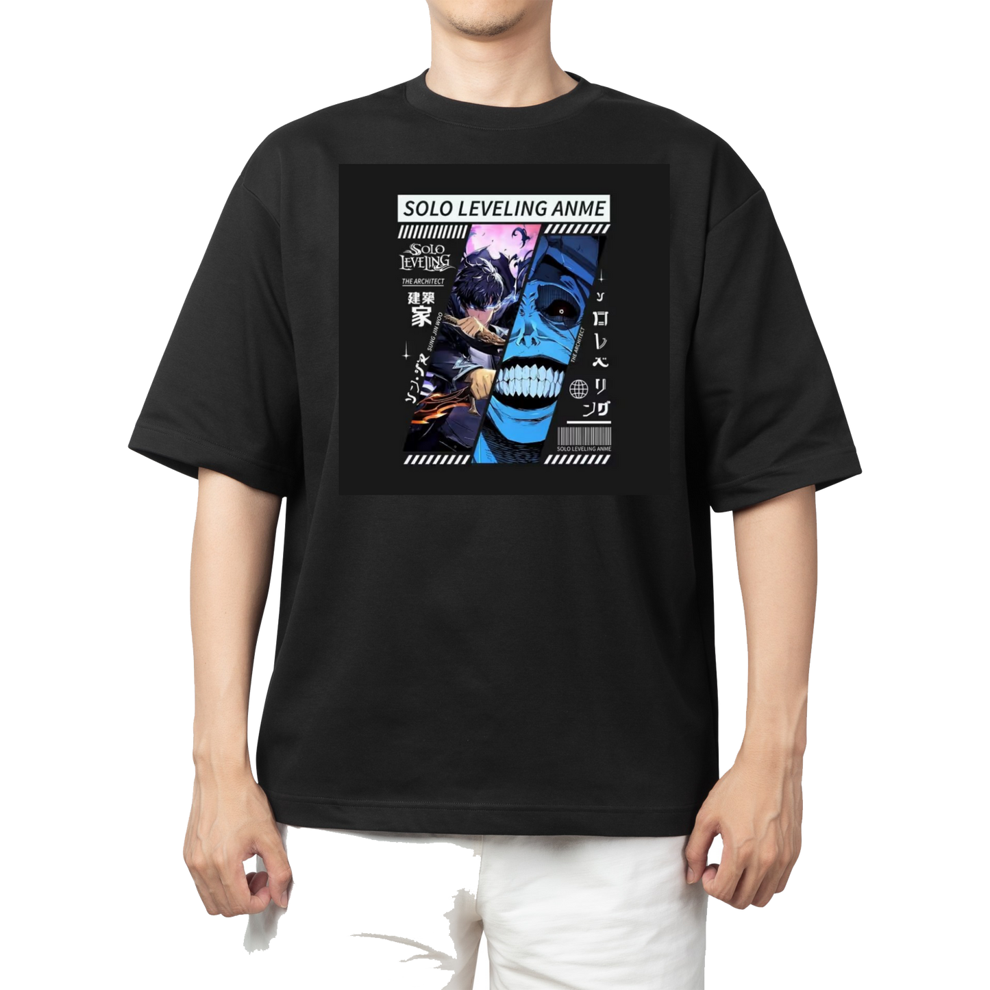 Solo Leveling t- shirt One Size Black 9
