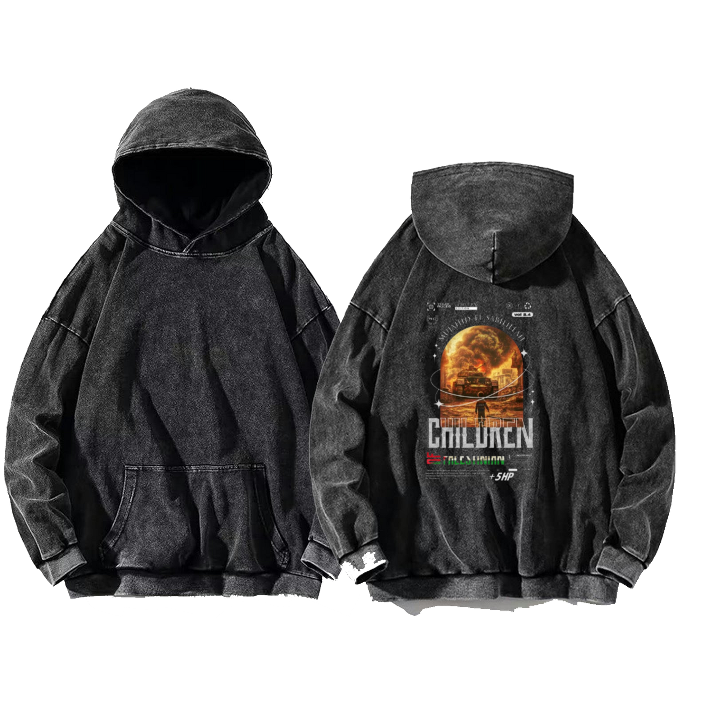 CHILDREN oversize hoodie Washed back 112