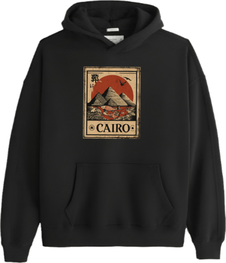Egypt Over Size hoodie Black 9