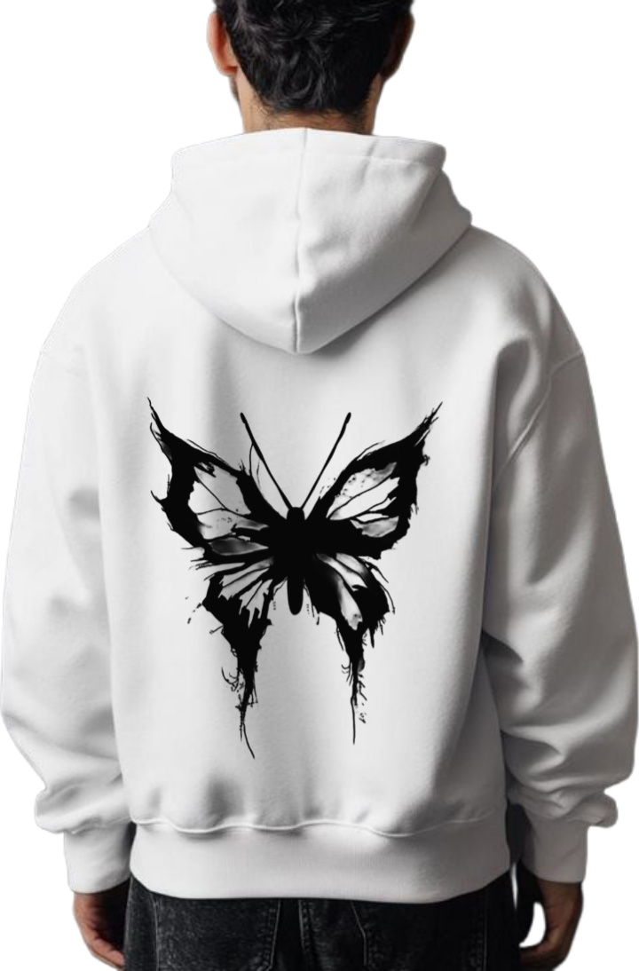 Goth Oversize Hoodie White Back 19