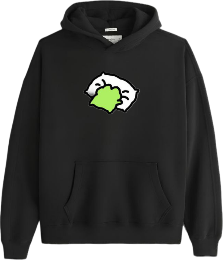 Frog Oversize Hoodie Black 9