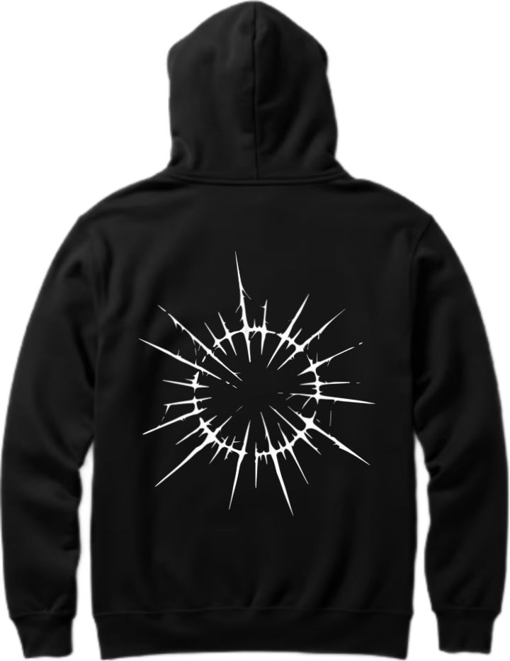 Goth Oversize Hoodie Black Back 9