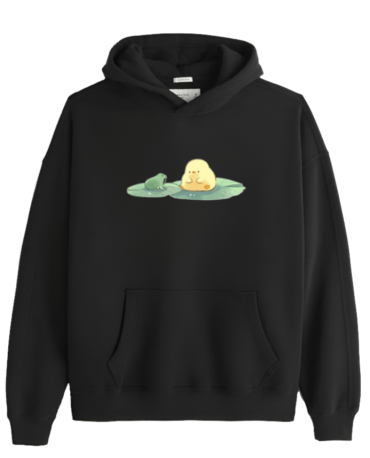 duck Oversize Hoodie Black 9