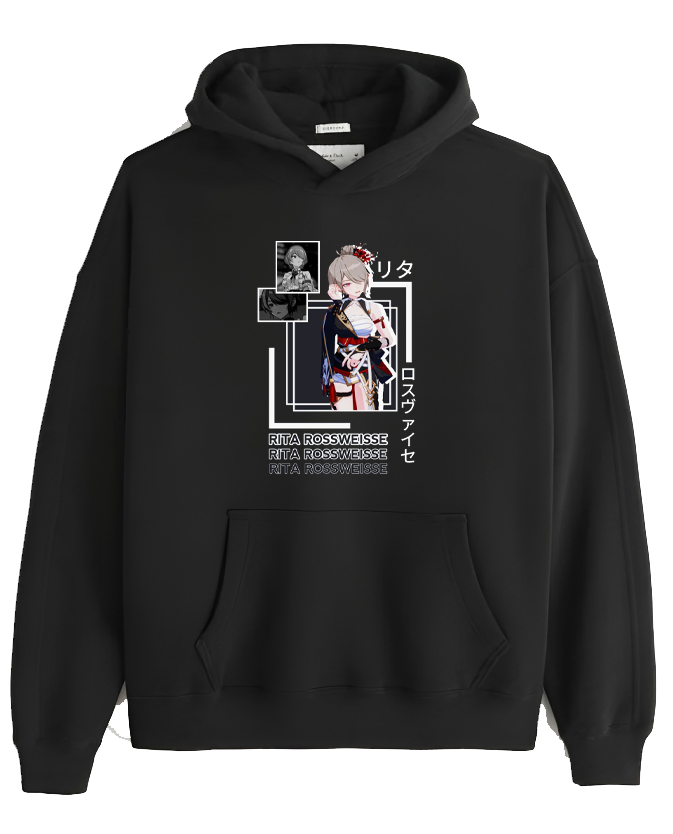 Genshin Impact Rita Rossweisse Over Size hoodie Black 9