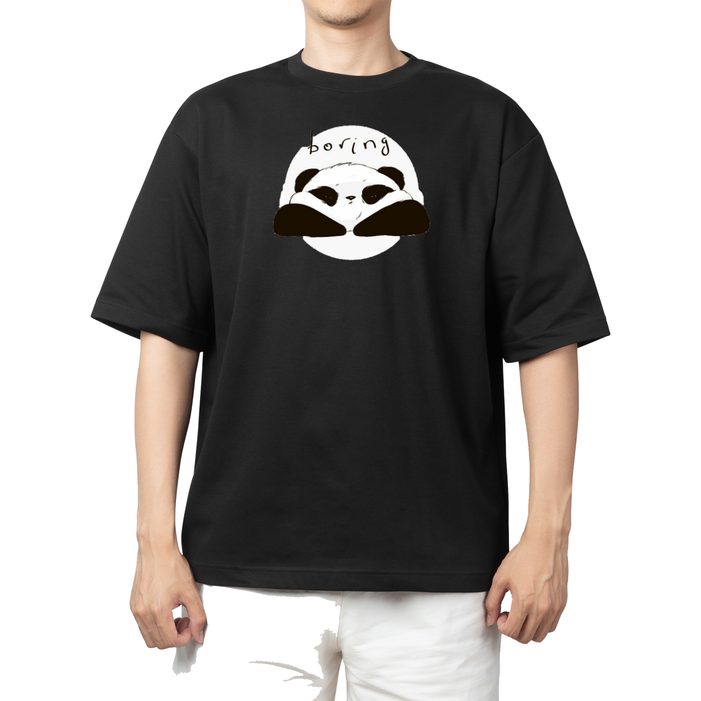 PANDA One Size t- shirt Black 10