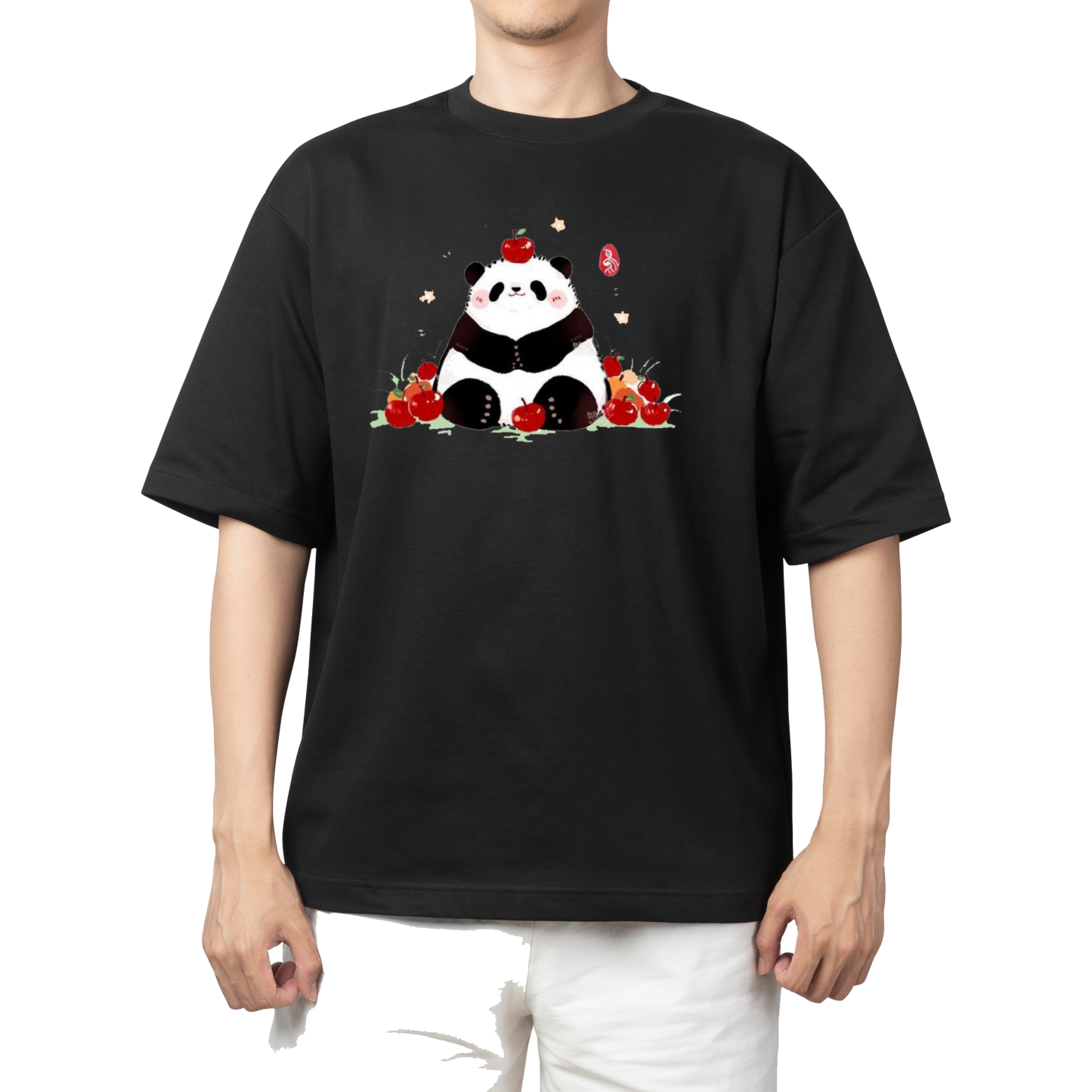 PANDA One Size t- shirt Black 15