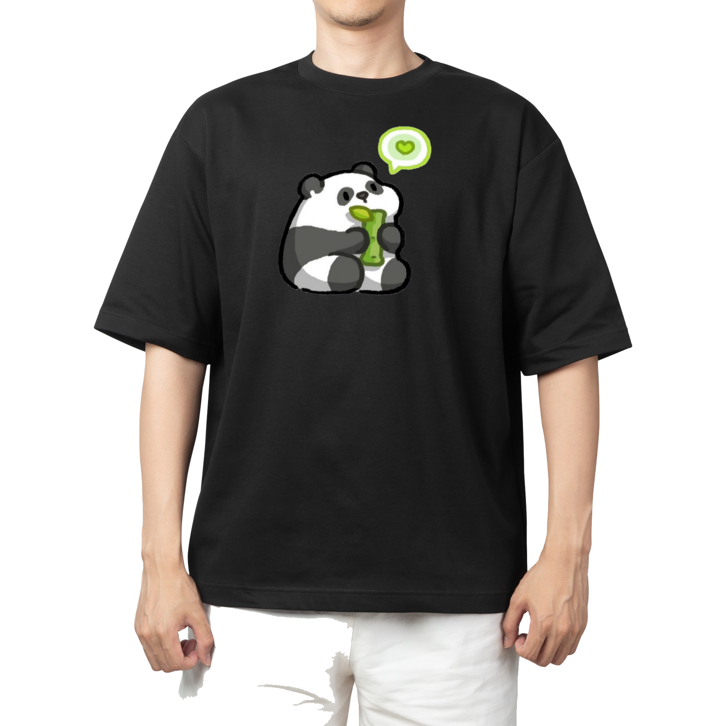 PANDA One Size t- shirt Black 16