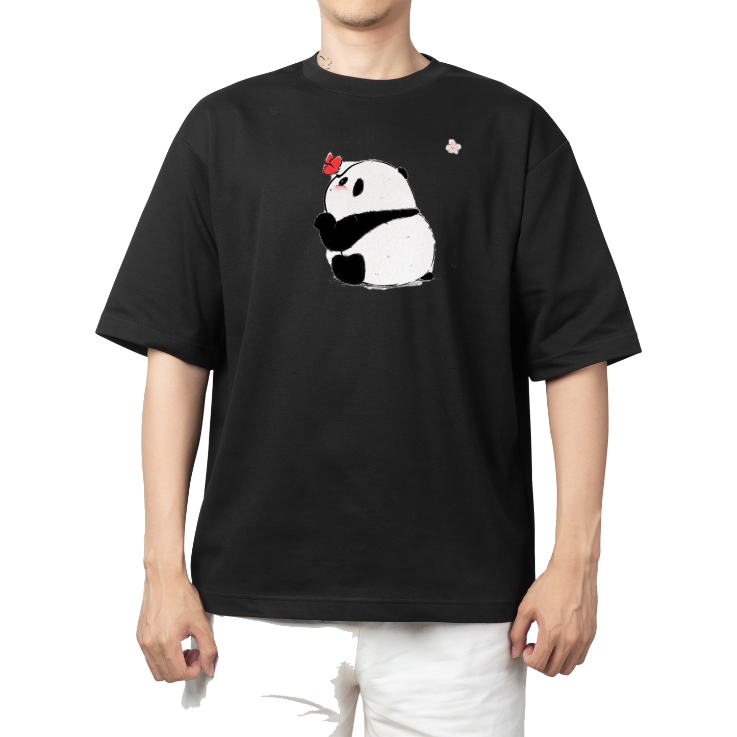 PANDA One Size t- shirt Black 1