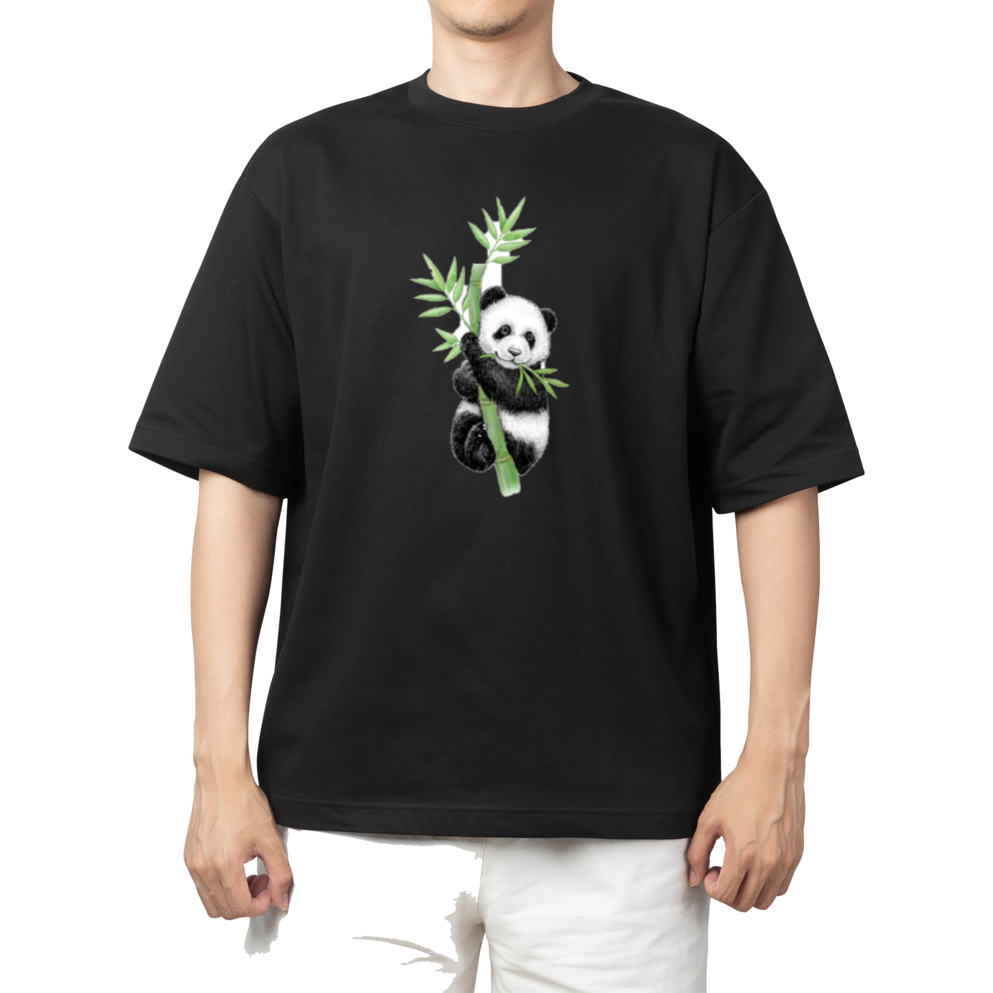 PANDA One Size t- shirt Black 26