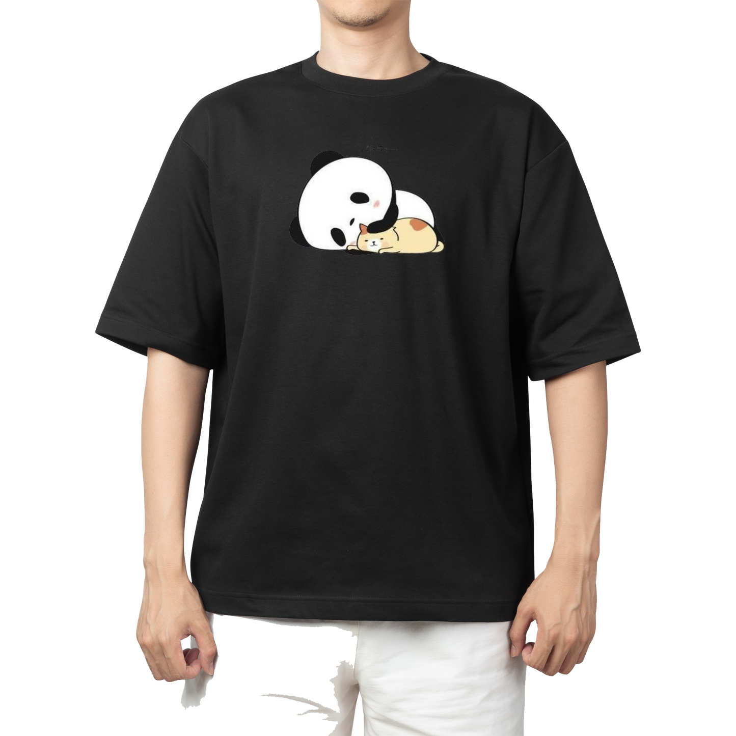 PANDA One Size t- shirt Black 4