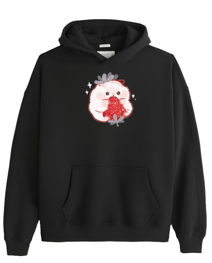hamster Oversize Hoodie Black 1