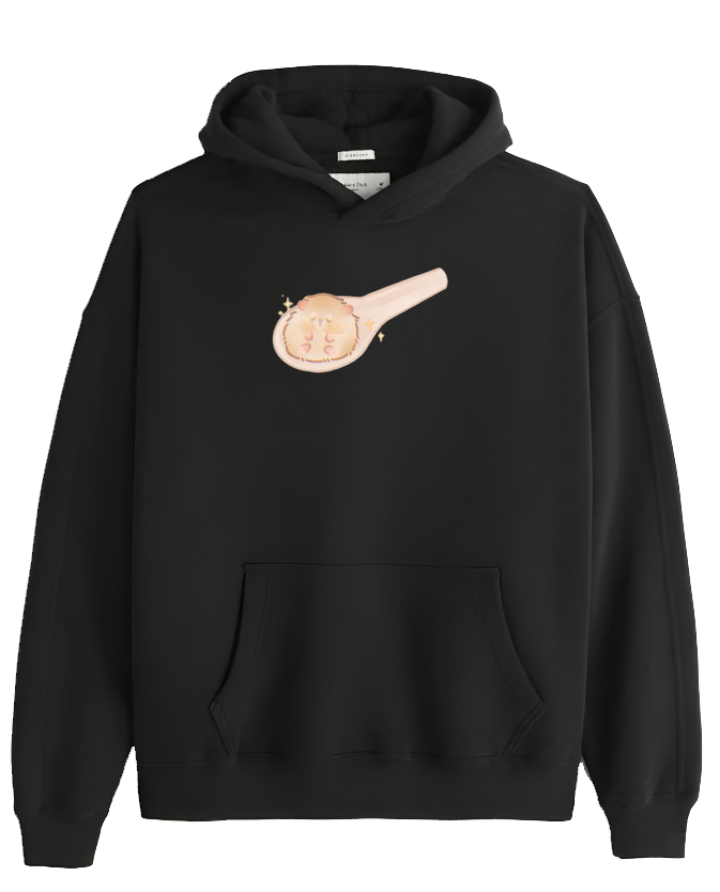 hamster Oversize Hoodie Black 2