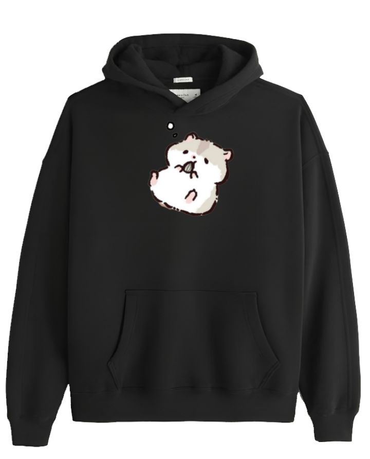 hamster Oversize Hoodie Black 4