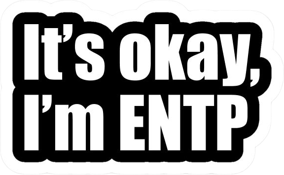 It's Okay, I'm ENTP" MBTI Personality Aesthetic Sticker, Cute The Debater Psychology Decal for Laptop, Water Bottles, Journaling, Scrapbooking, and Planners