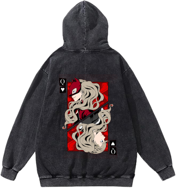 Persona 5 hoodie Over Size Washed Back 1
