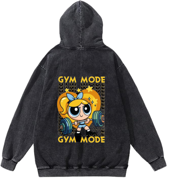 The Powerpuff Girls Over Size hoodie Washed 1